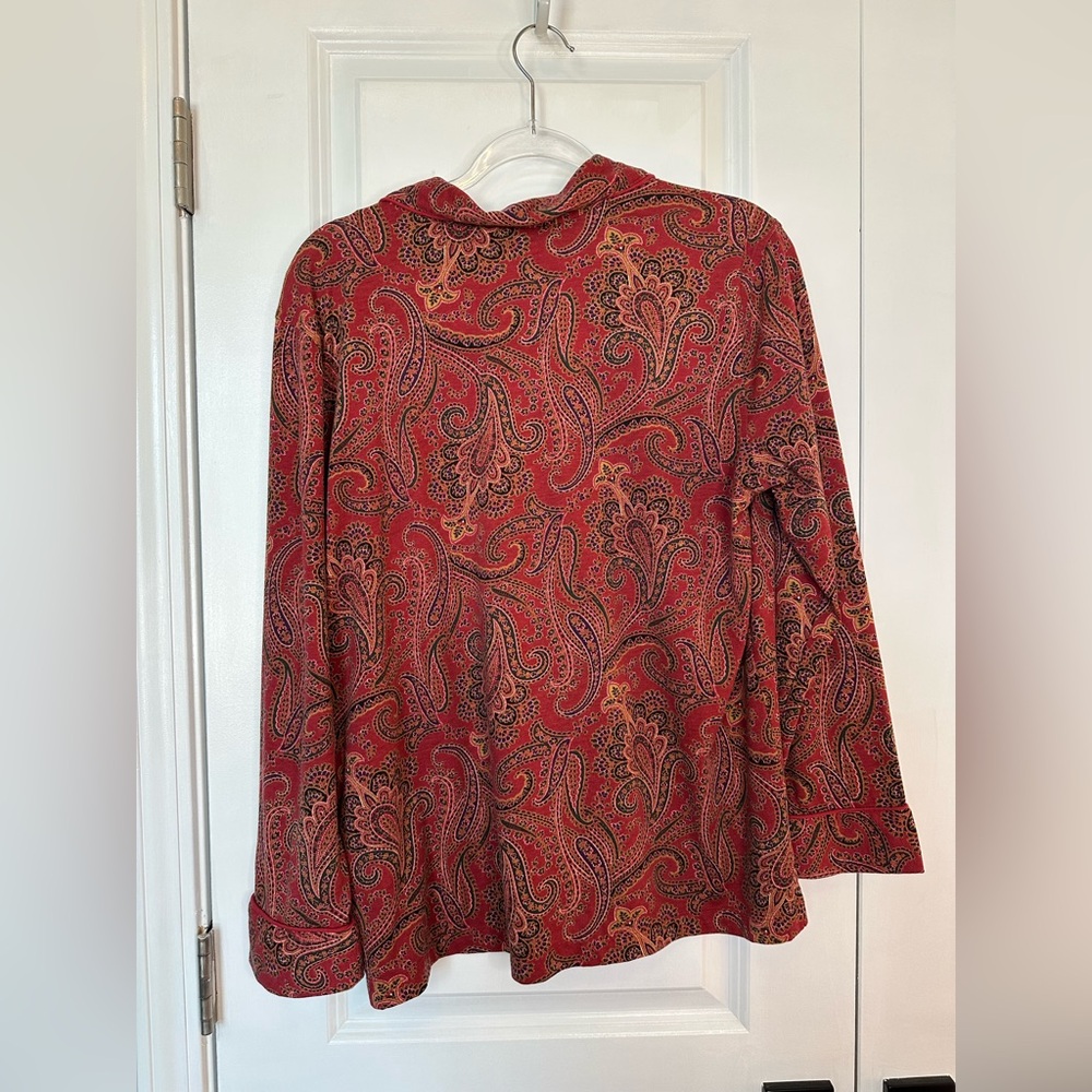Lauren Ralph Lauren Paisley Cotton-Blend Jersey Sleep Set (Size L) - Picture 4 of 16